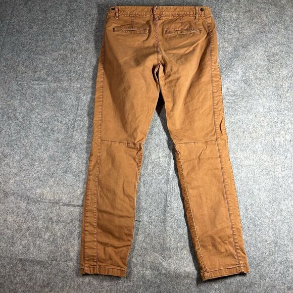 Pilcro Anthropologie Pants Womens 6 Burnt Orange Skinny Jeans Zip Pockets Velvet - Picture 8 of 10